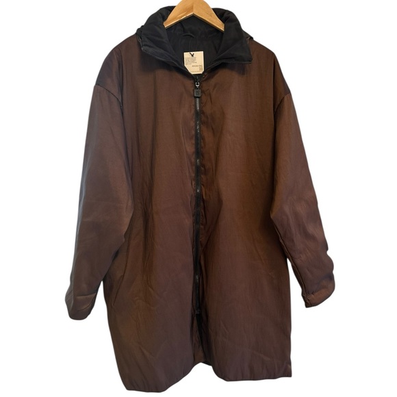 NWT Mycra Pac NOW Reversible Hidden Hood Rain Jacket Bronze/Black Size 1X (3) - Picture 1 of 16